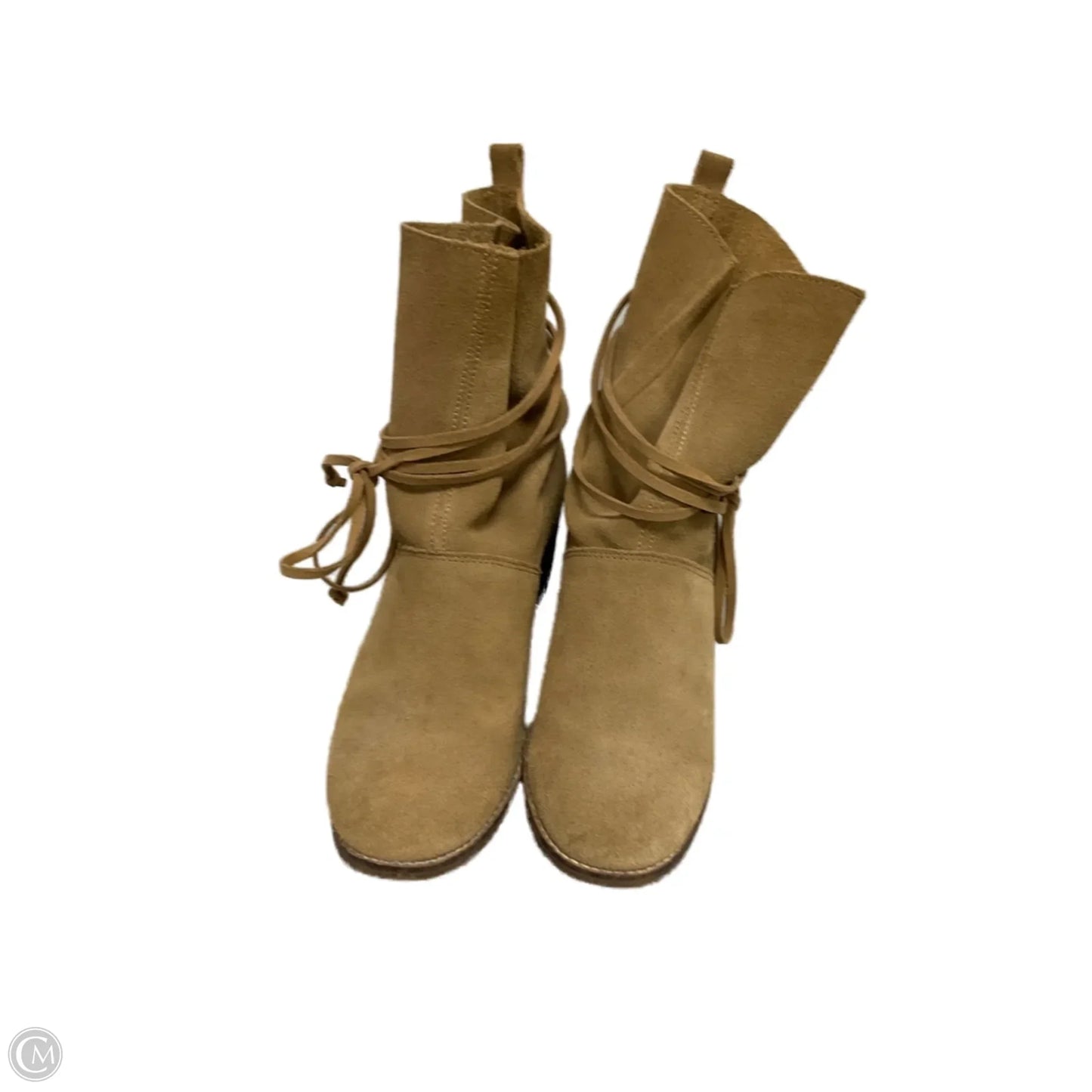 Boots Ankle Heels By Toms In Tan, Size: 9.5