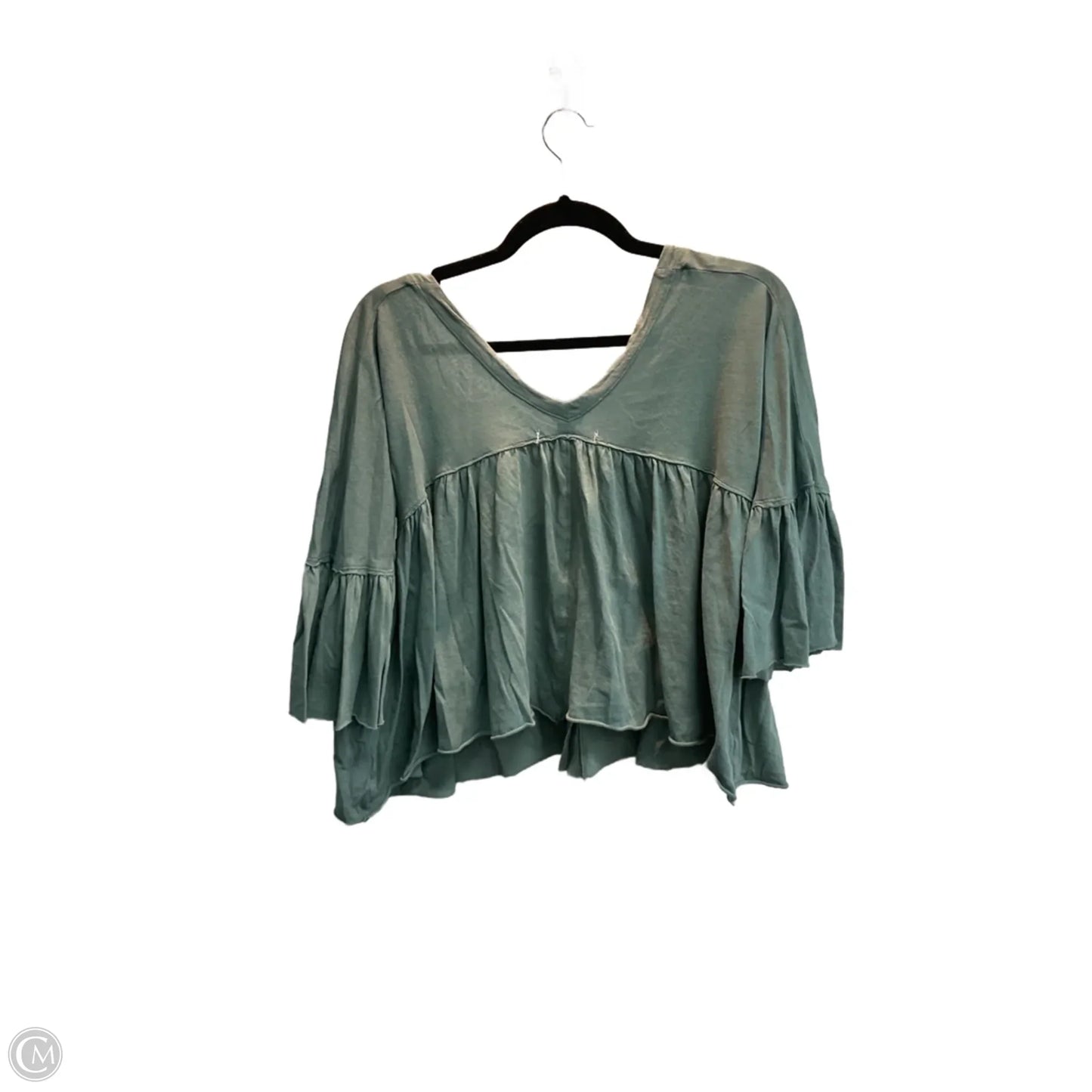 Top 3/4 Sleeve By We The Free In Green, Size: Xs
