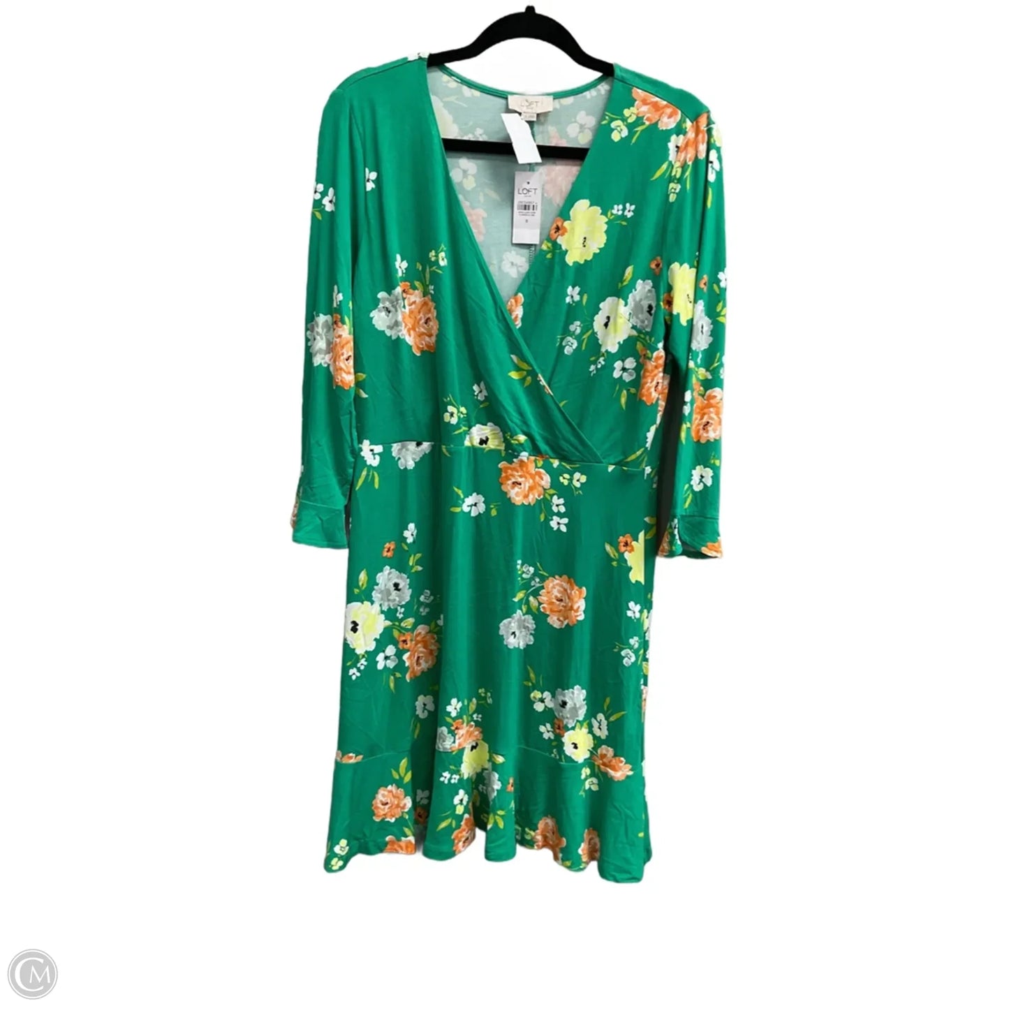 Dress Casual Midi By Loft In Floral Print, Size: M