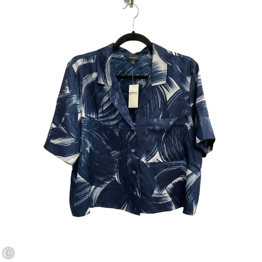Top Short Sleeve By Banana Republic In Blue, Size: L