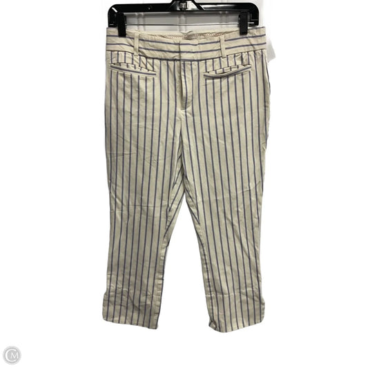 Pants Cropped By Anthropologie In Striped Pattern, Size: 6