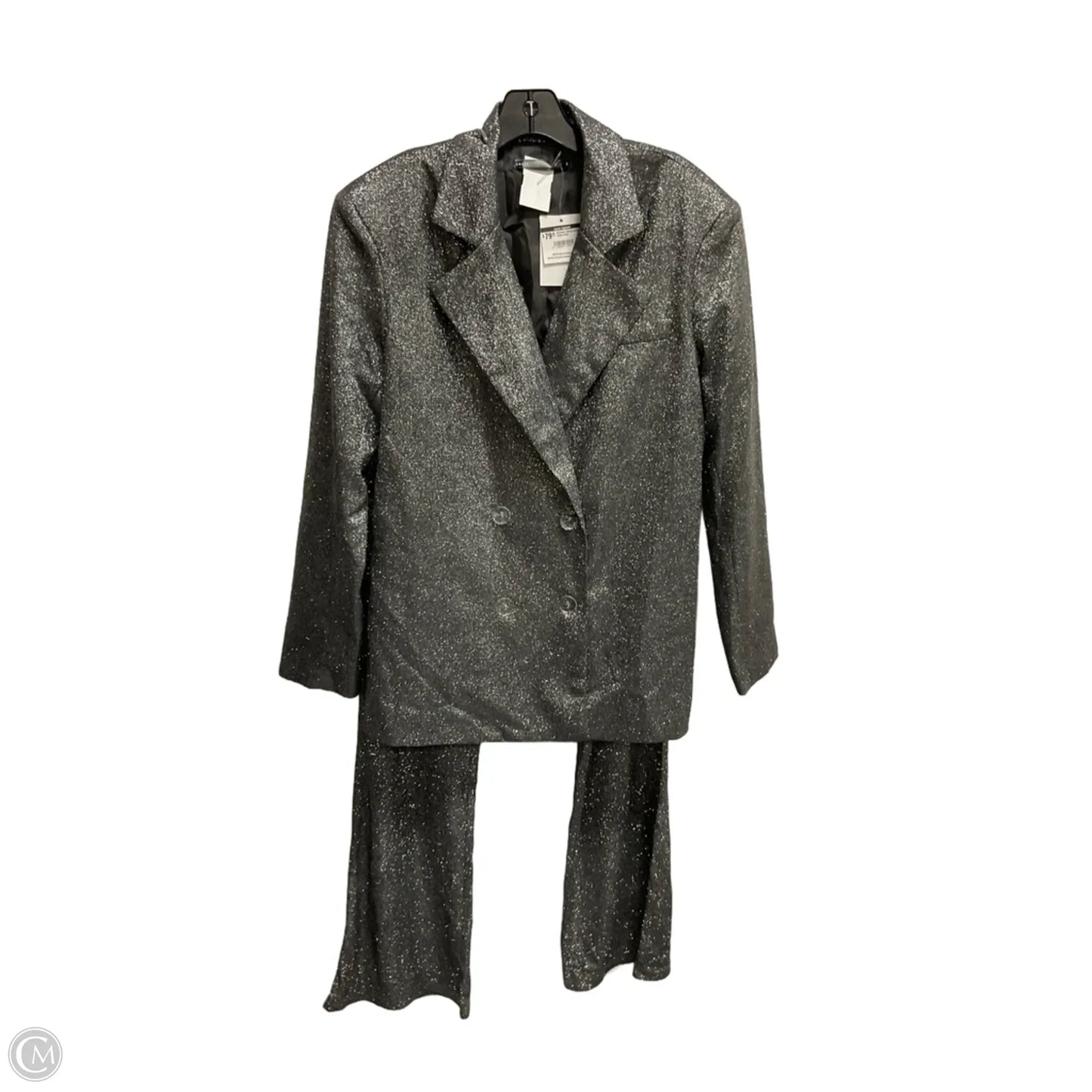 Blazer By Clothes Mentor In Silver, Size: S