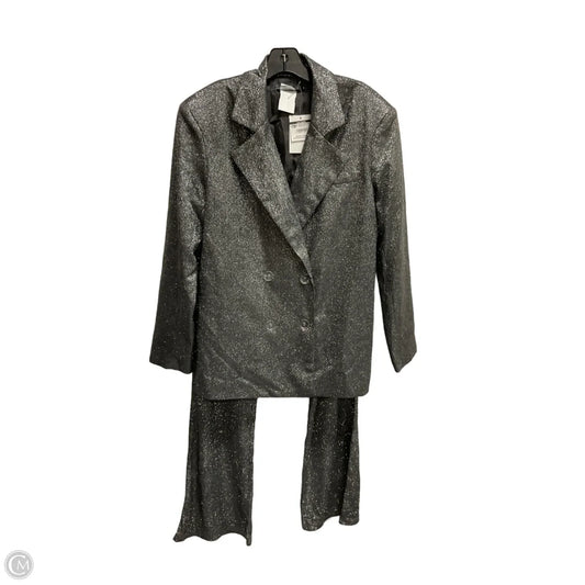 Blazer By Clothes Mentor In Silver, Size: S
