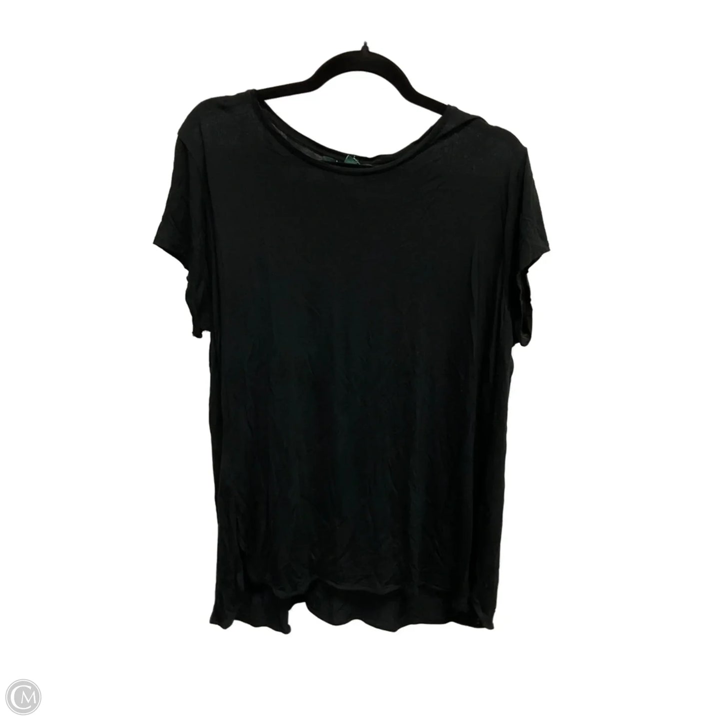 Top Short Sleeve Basic By Lauren By Ralph Lauren In Black, Size: 2x