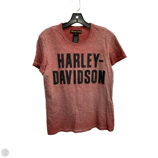 Top Short Sleeve By Harley Davidson In Red, Size: M