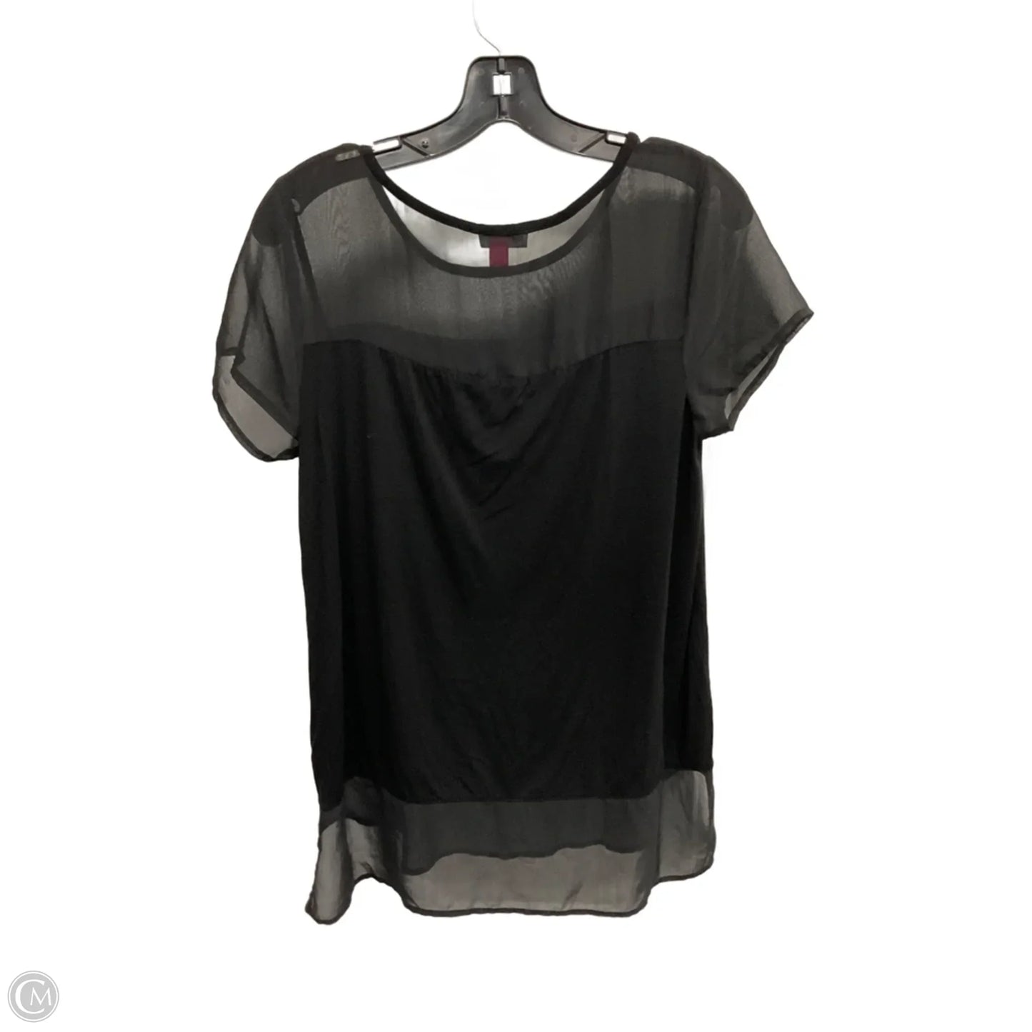Top Short Sleeve By Vince Camuto In Black, Size: S