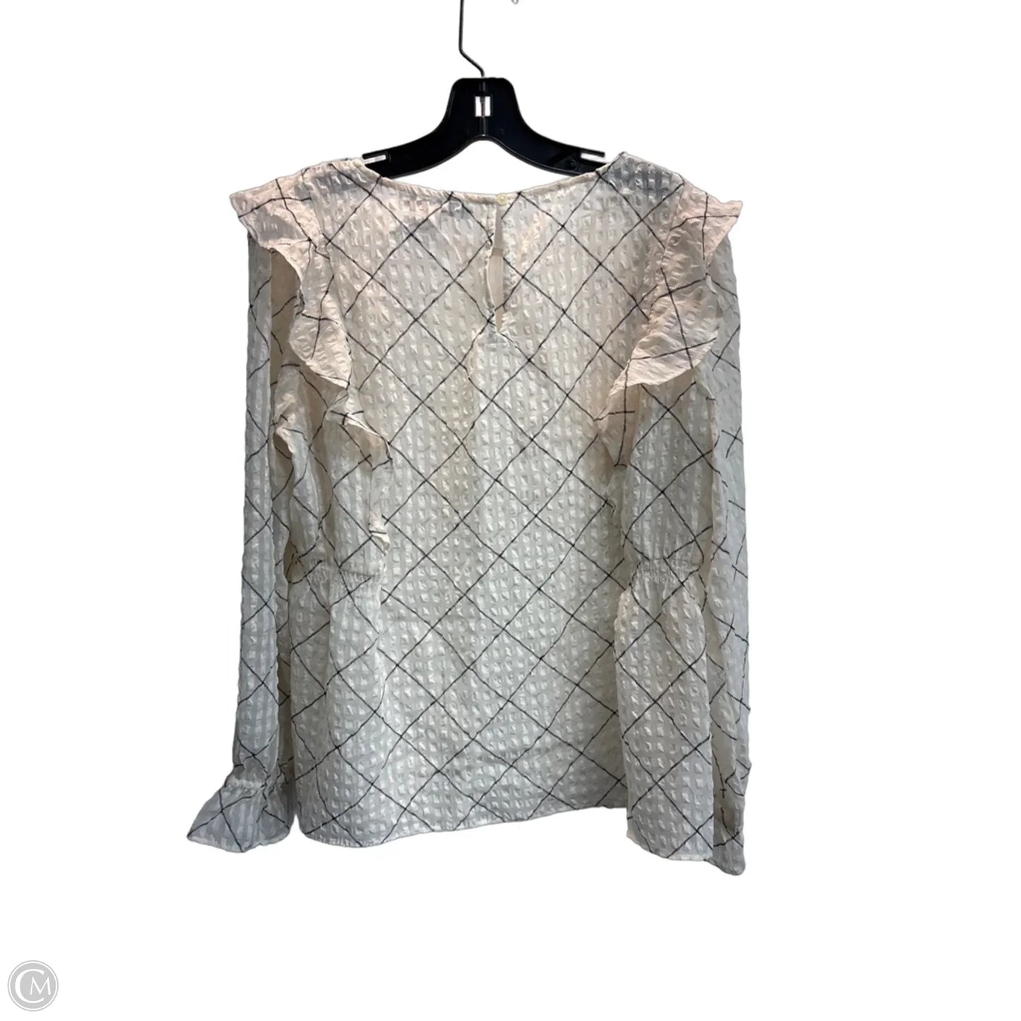 Blouse Long Sleeve By Loft In Cream, Size: M