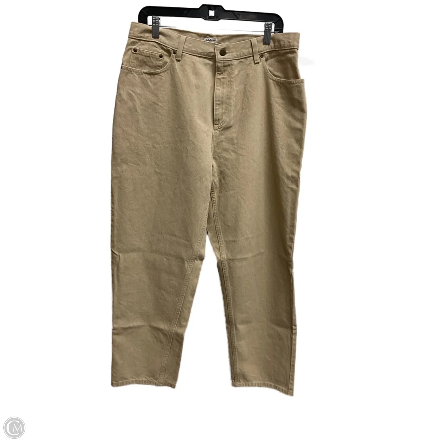 Jeans Straight By L.l. Bean In Tan, Size: 16