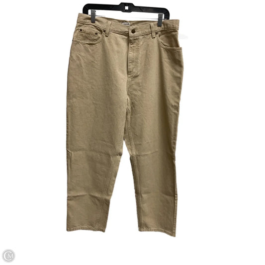 Jeans Straight By L.l. Bean In Tan, Size: 16