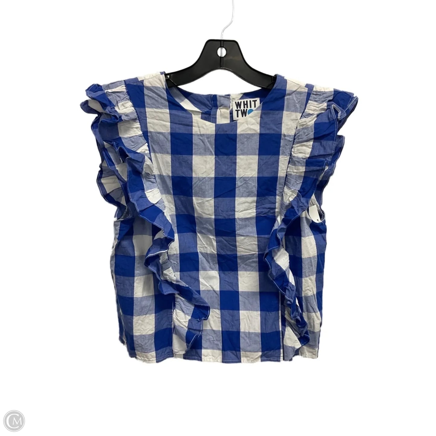 Top Short Sleeve By Anthropologie In Blue, Size: S