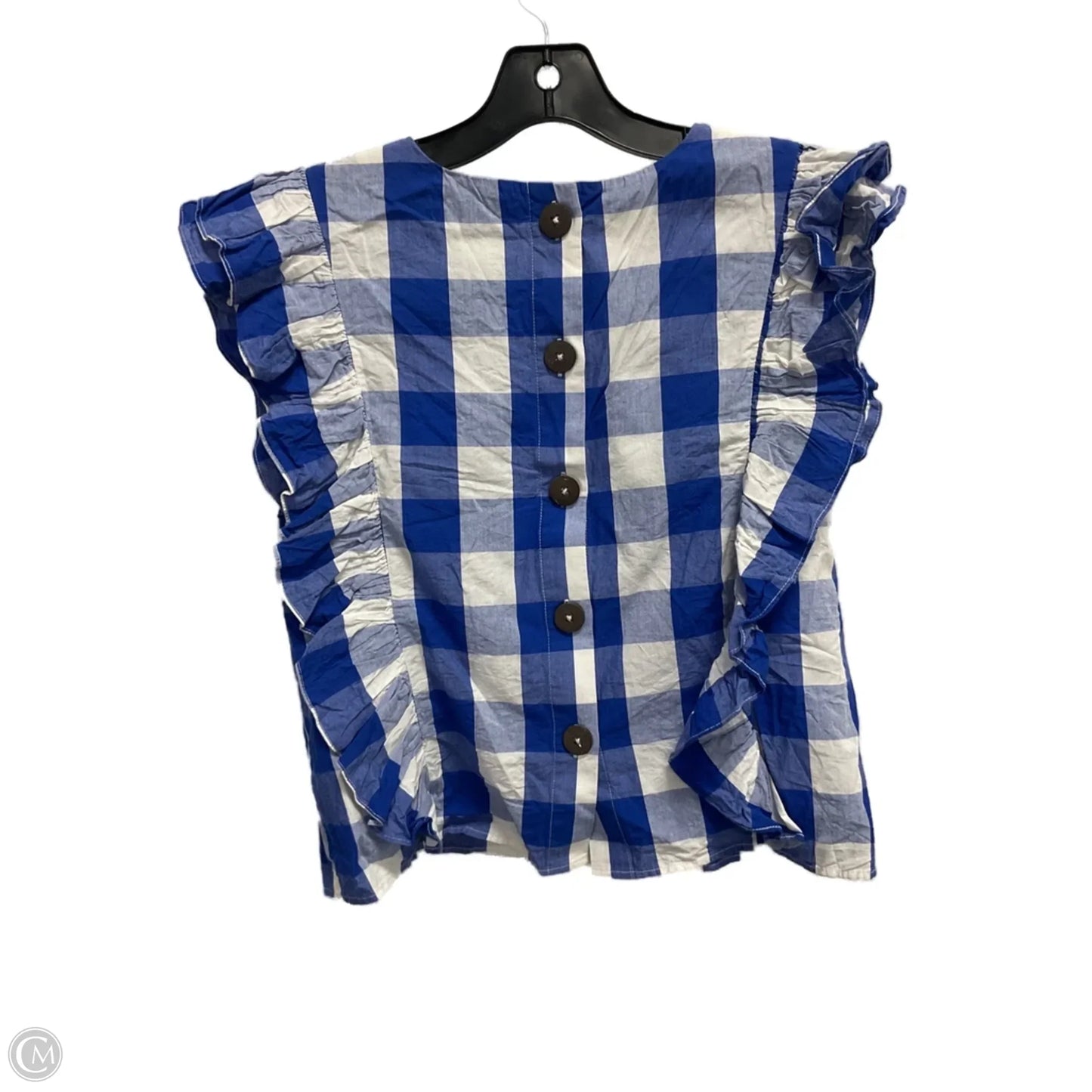 Top Short Sleeve By Anthropologie In Blue, Size: S