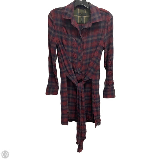 Dress Casual Midi By Rag And Bone In Plaid Pattern, Size: Sp