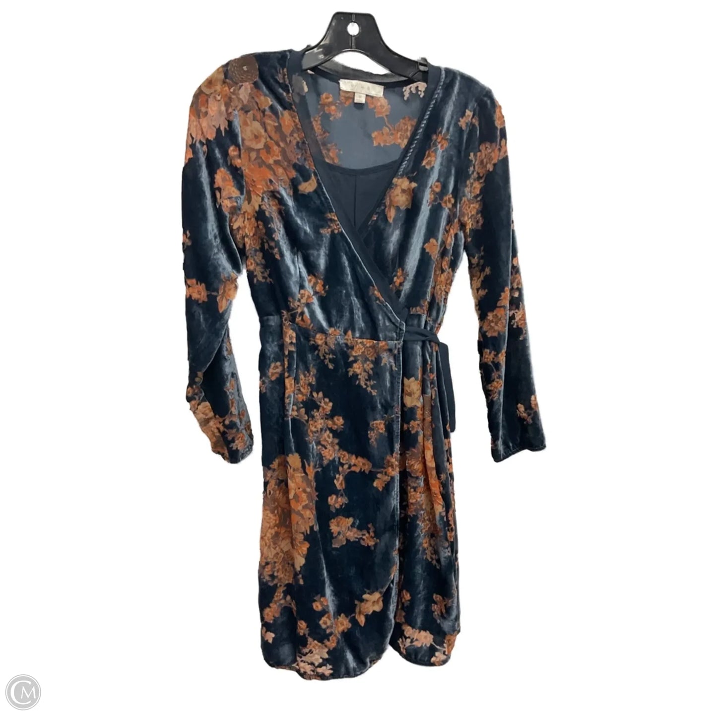 Dress Casual Midi By Eri + Ali In Blue & Orange, Size: S