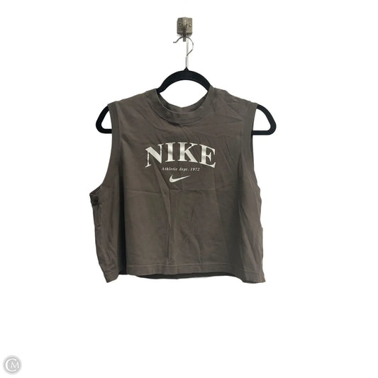 Athletic Tank Top By Nike Apparel In Brown, Size: Xl