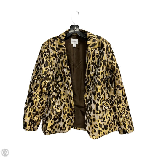 Blazer By Nine West In Animal Print, Size: L