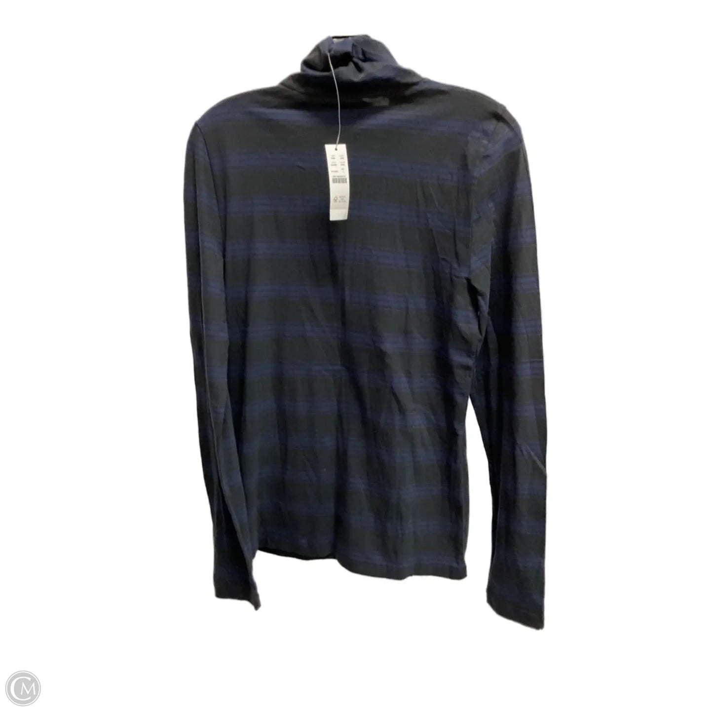 Top Long Sleeve By J. Crew In Black & Blue, Size: L