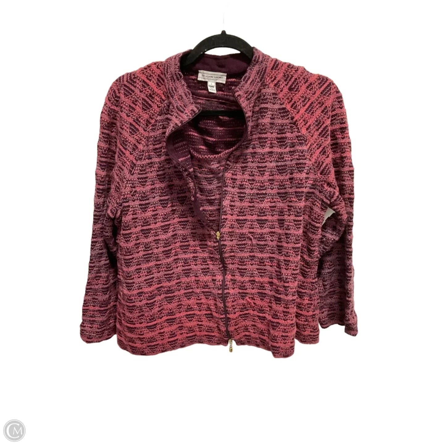 Cardigan By St. John In Purple, Size: L