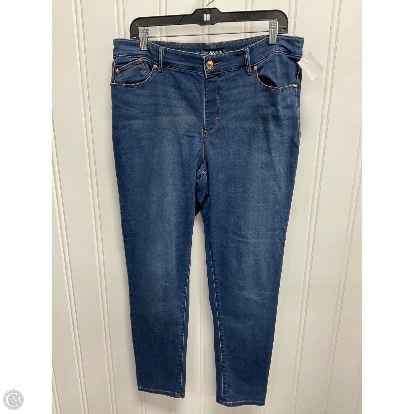 Jeans Jeggings By Chicos In Blue, Size: 12