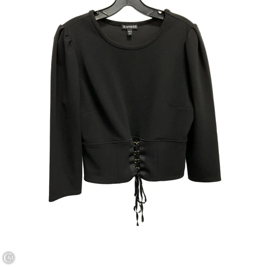 Blouse Long Sleeve By Express In Black, Size: M
