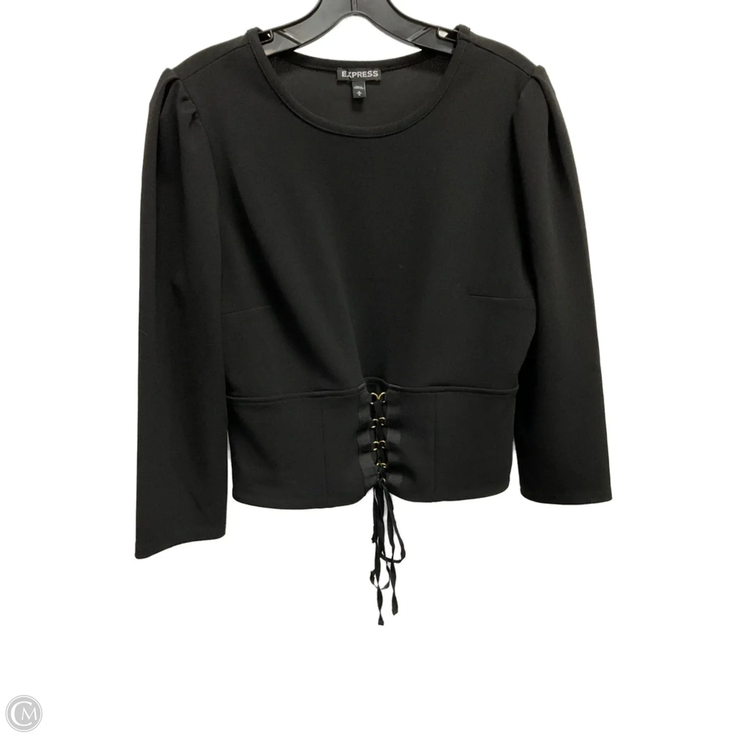 Blouse Long Sleeve By Express In Black, Size: M