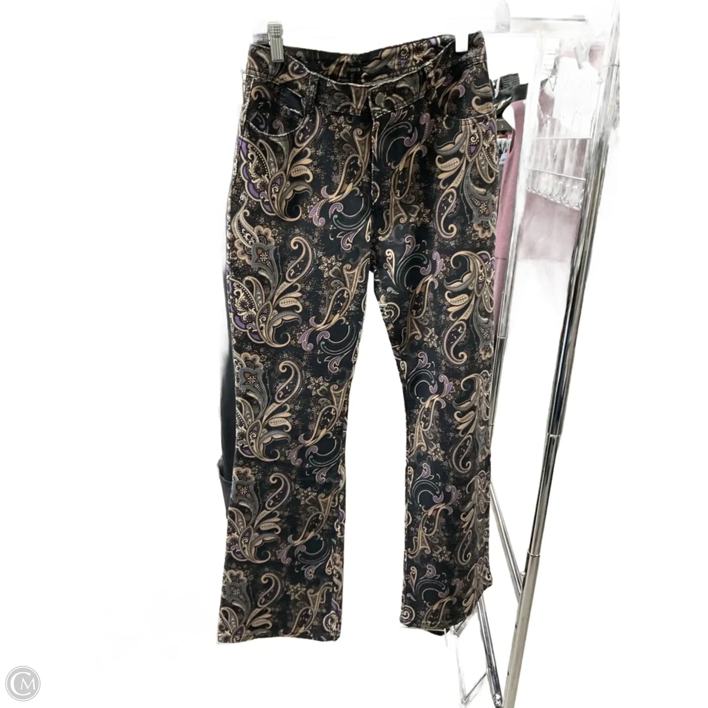 Jeans Boot Cut By Coco And Carmen In Paisley Print, Size: 4