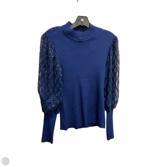 Top Long Sleeve By Cato In Blue, Size: L