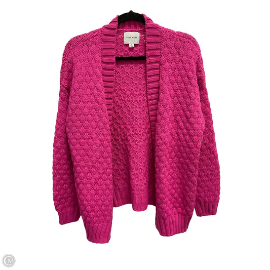 Cardigan By Pink Rose In Pink, Size: Xs