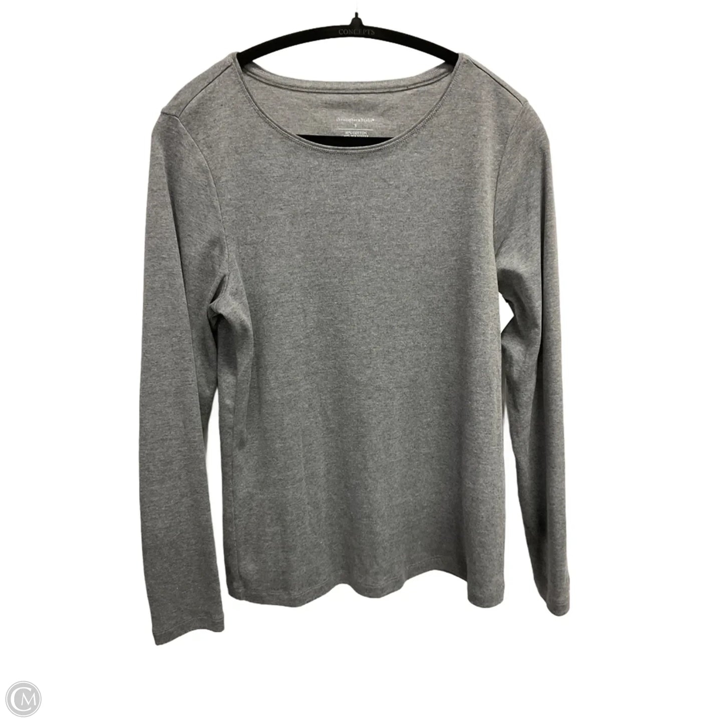Top Long Sleeve Basic By Christopher And Banks In Grey, Size: S