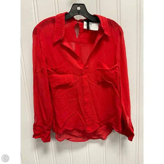Top Long Sleeve By Bcbgmaxazria In Red, Size: M
