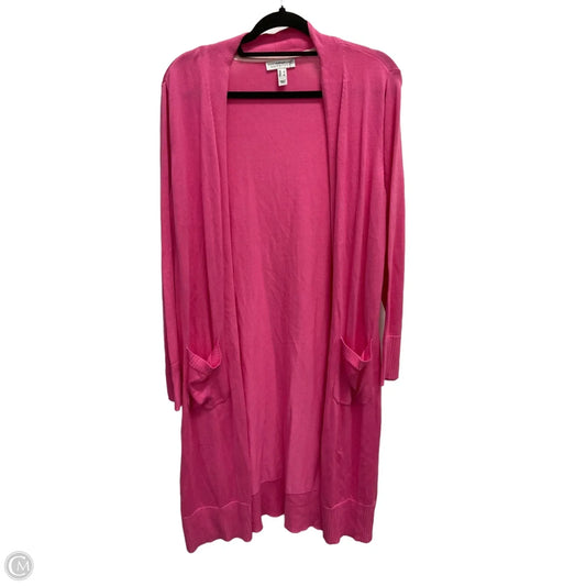 Cardigan By Isaac Mizrahi Live Qvc In Pink, Size: L