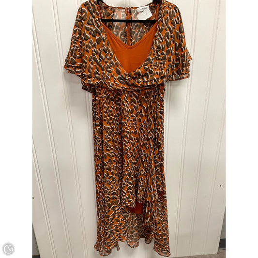 Dress Casual Maxi By Calvin Klein In Animal Print, Size: L