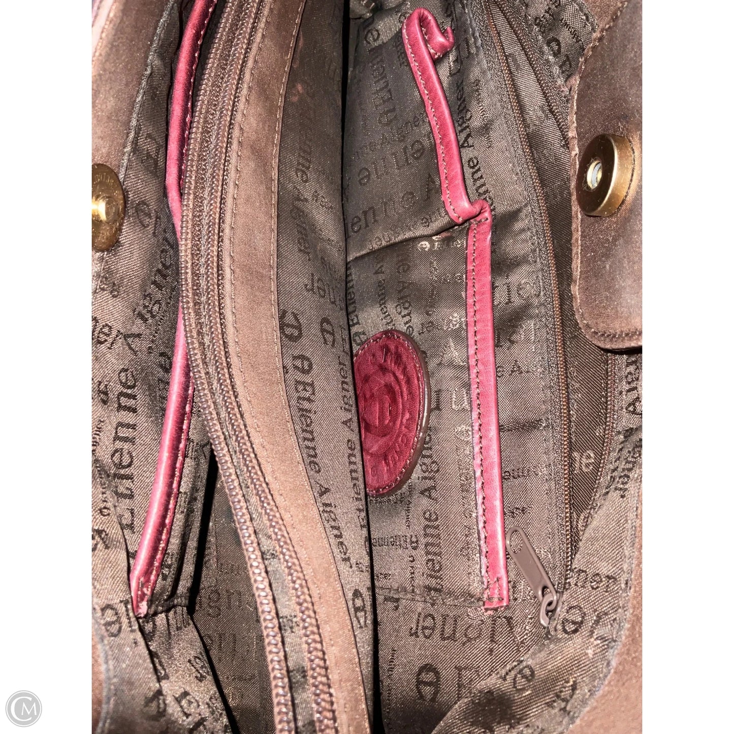 Handbag Leather By Etienne Aigner, Size: Medium