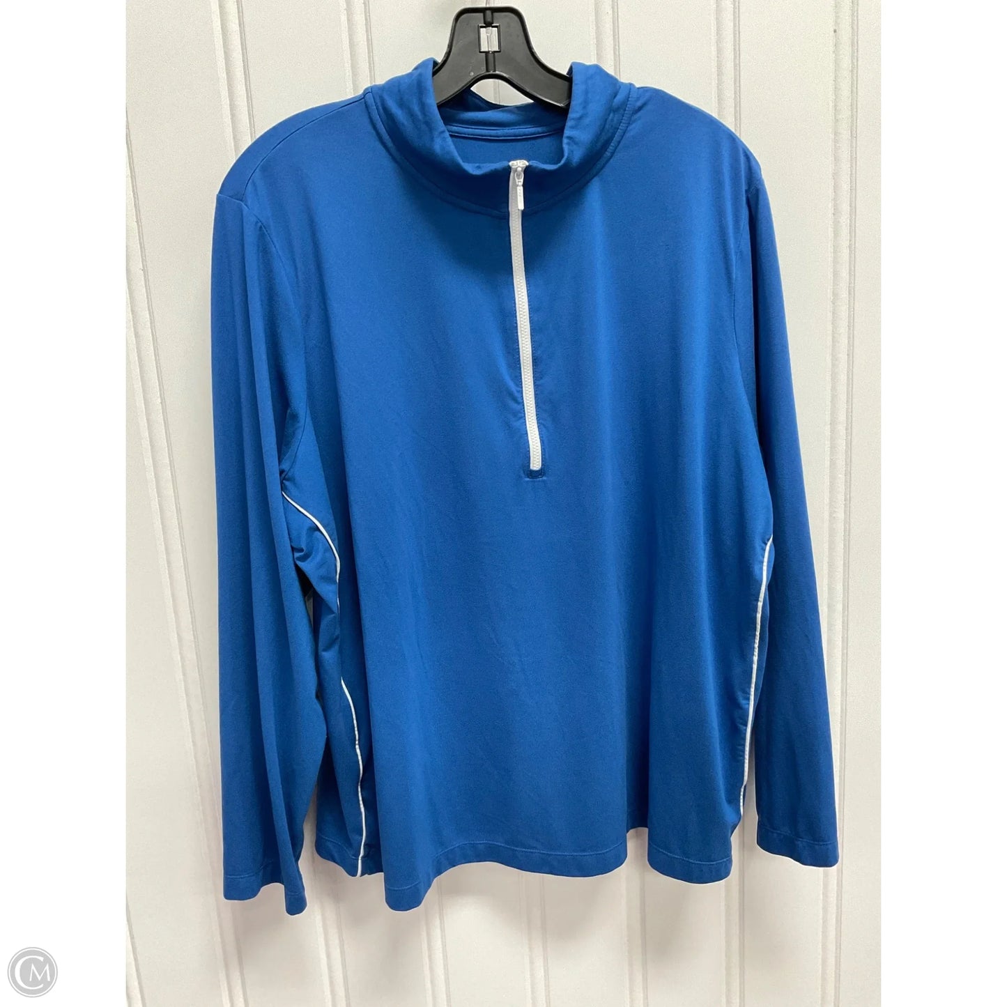 Athletic Top Long Sleeve Collar By J. Jill In Blue, Size: 2x