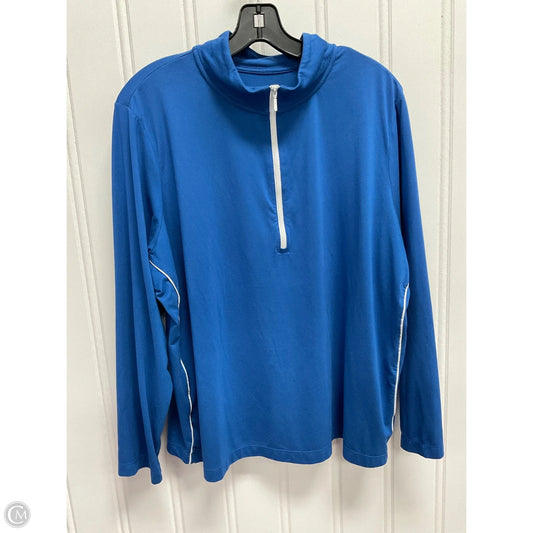 Athletic Top Long Sleeve Collar By J. Jill In Blue, Size: 2x