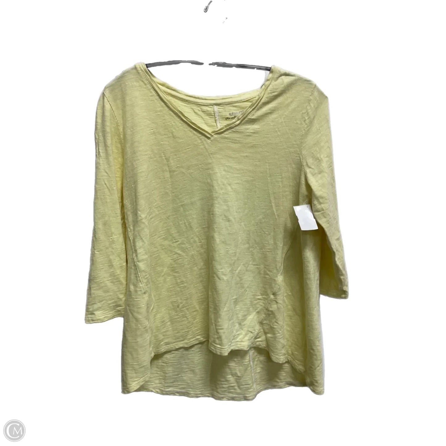 Top Long Sleeve By Chicos In Yellow, Size: M