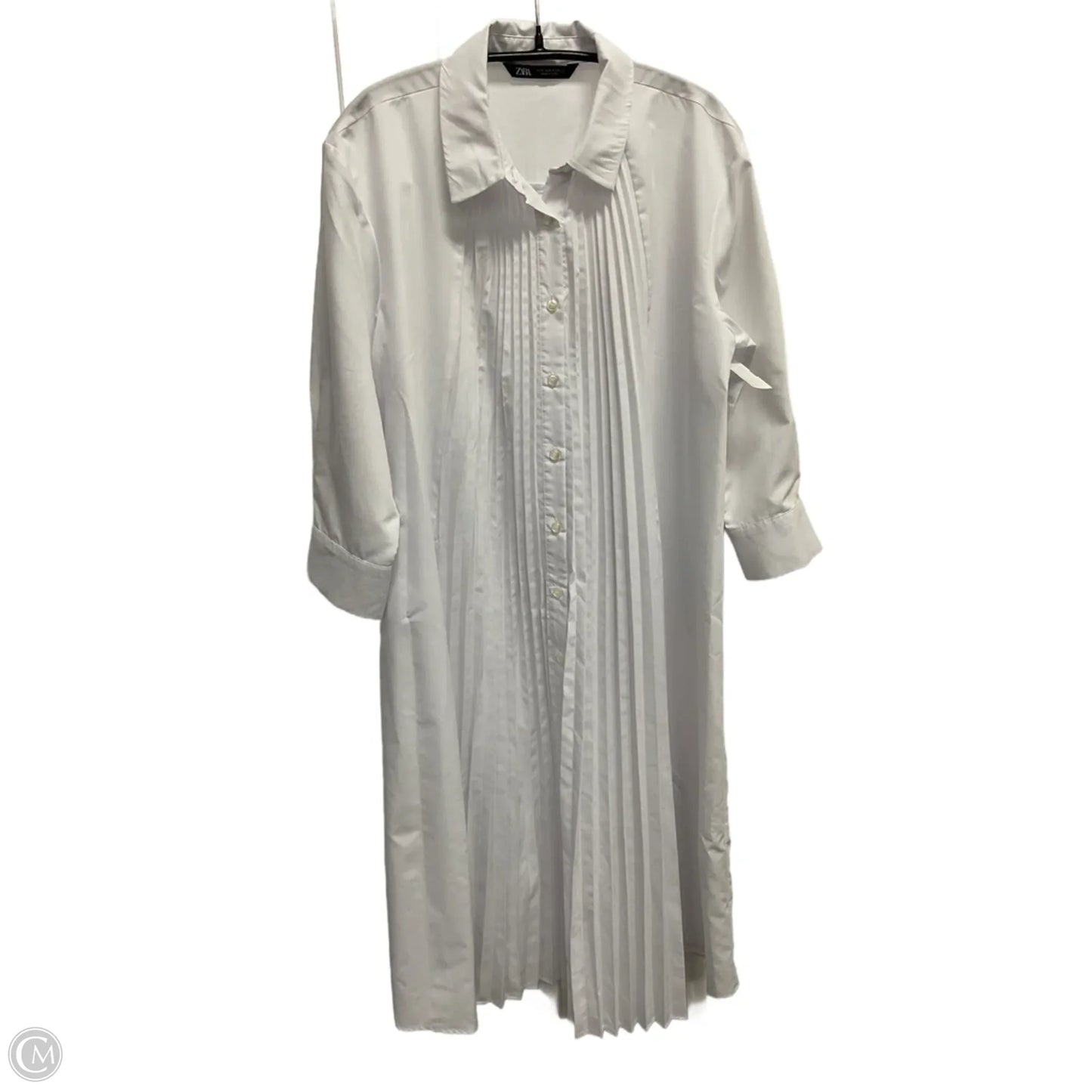 Dress Casual Midi By Zara In White, Size: S