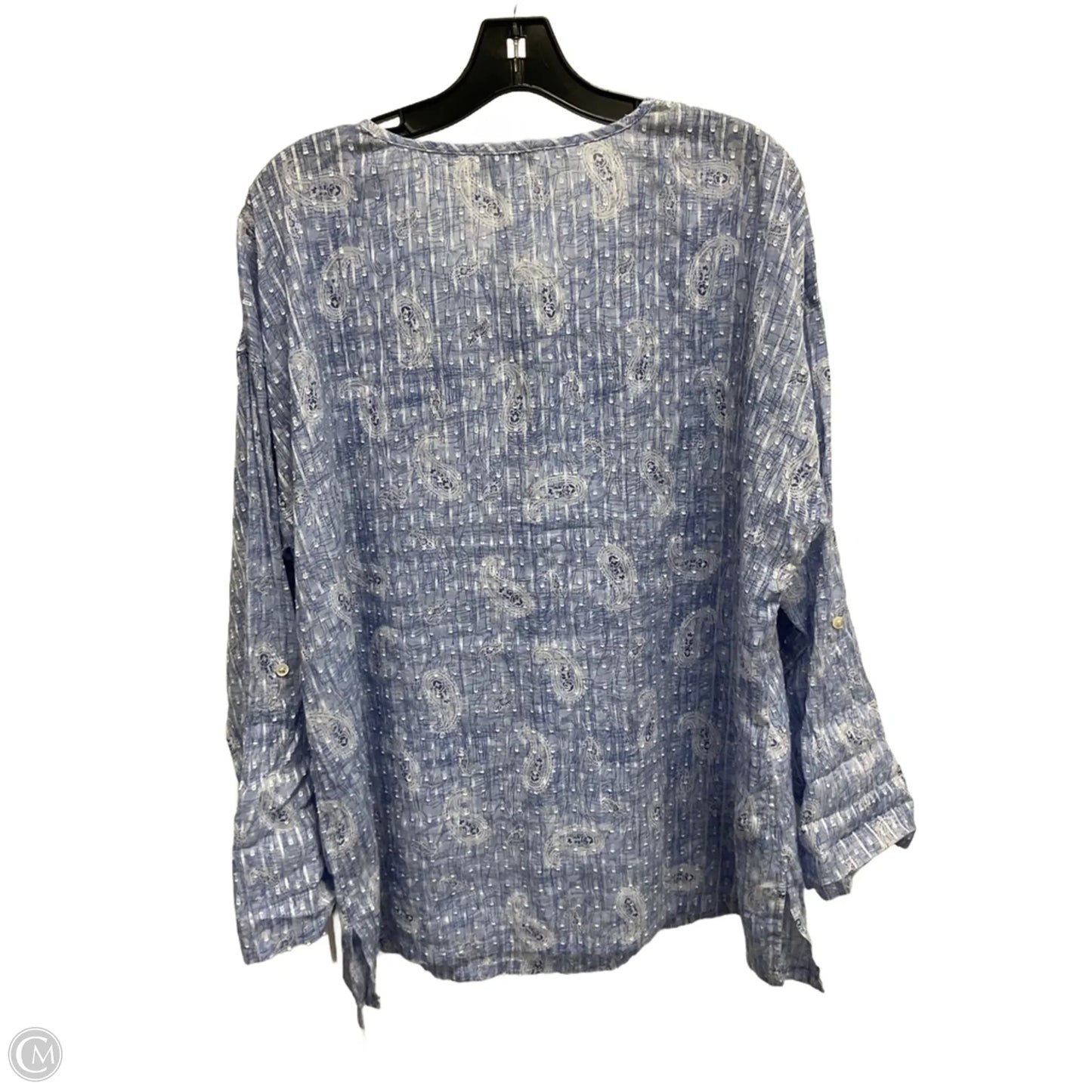 Top Long Sleeve By Pure Jill In Blue, Size: L
