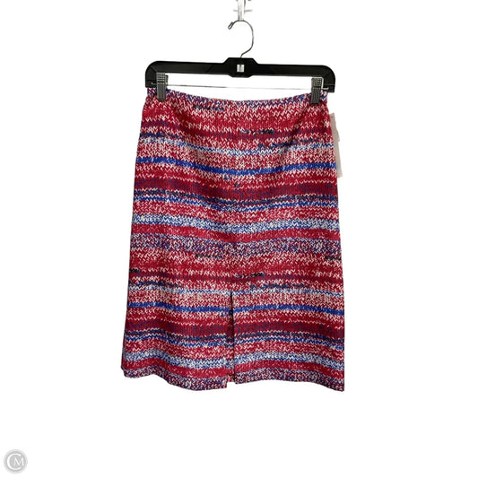 Skirt Designer By Tory Burch In Blue Red & White, Size: 2