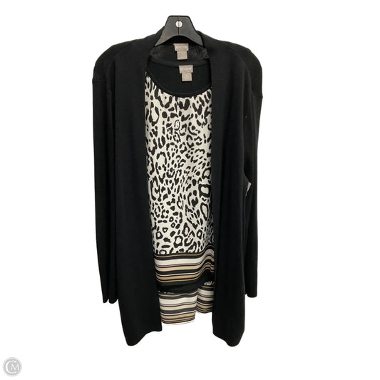 Top 2pc Sleeveless By Chicos In Animal Print, Size: L