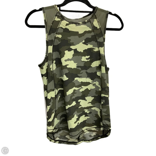Athletic Tank Top By Lululemon In Camouflage Print, Size: M