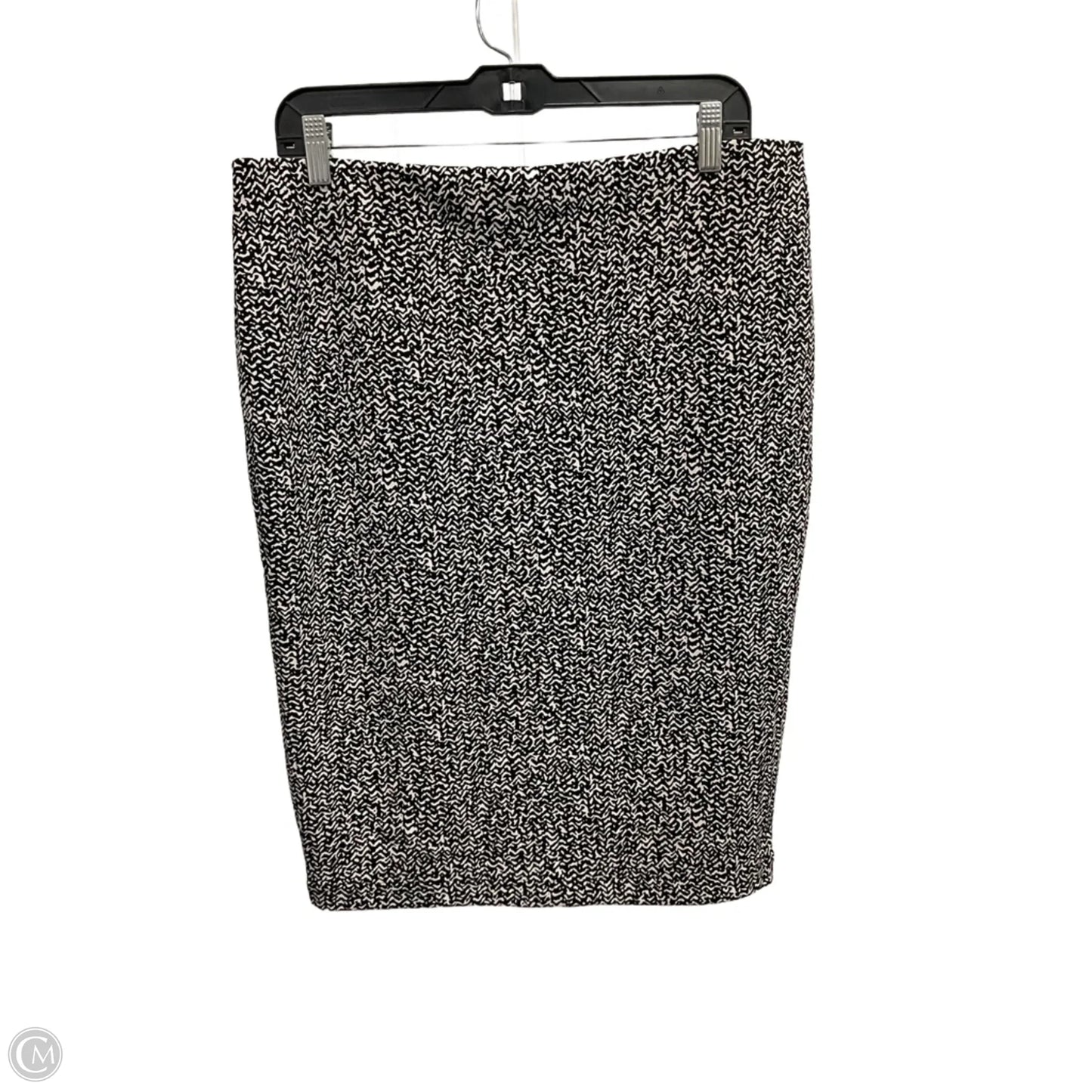 Skirt Midi By Vince Camuto In Black & Cream, Size: L