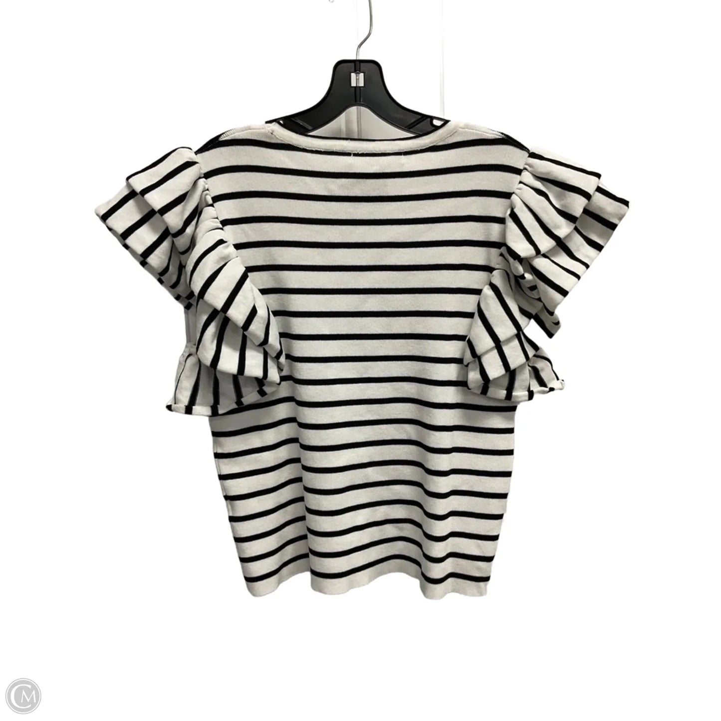 Top Short Sleeve By Strut & Bolt In Striped Pattern, Size: L