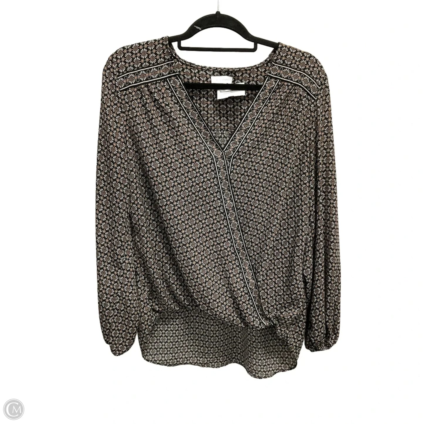 Blouse Long Sleeve By Max Studio In Multi-colored, Size: L