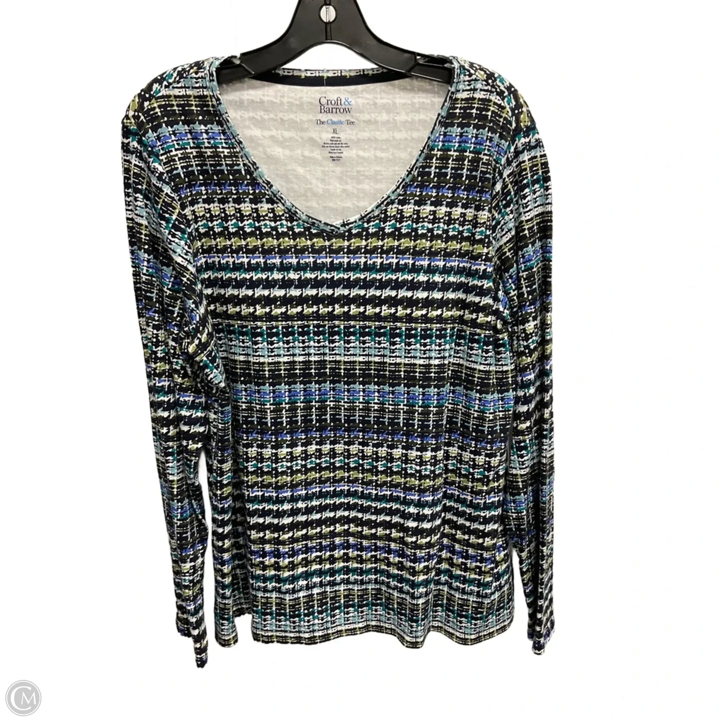 Top Long Sleeve Basic By Croft And Barrow In Multi-colored, Size: Xl