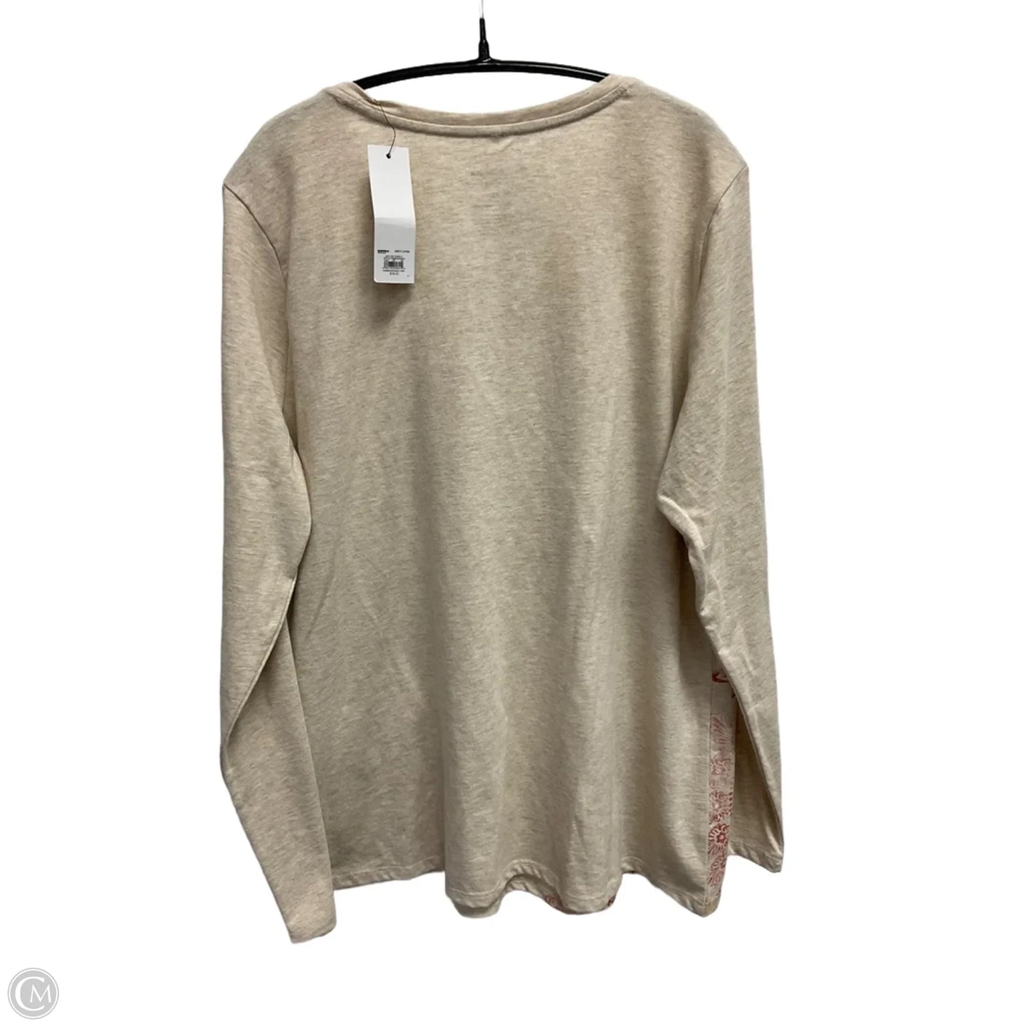 Top Long Sleeve Basic By Sonoma In Tan, Size: Xl