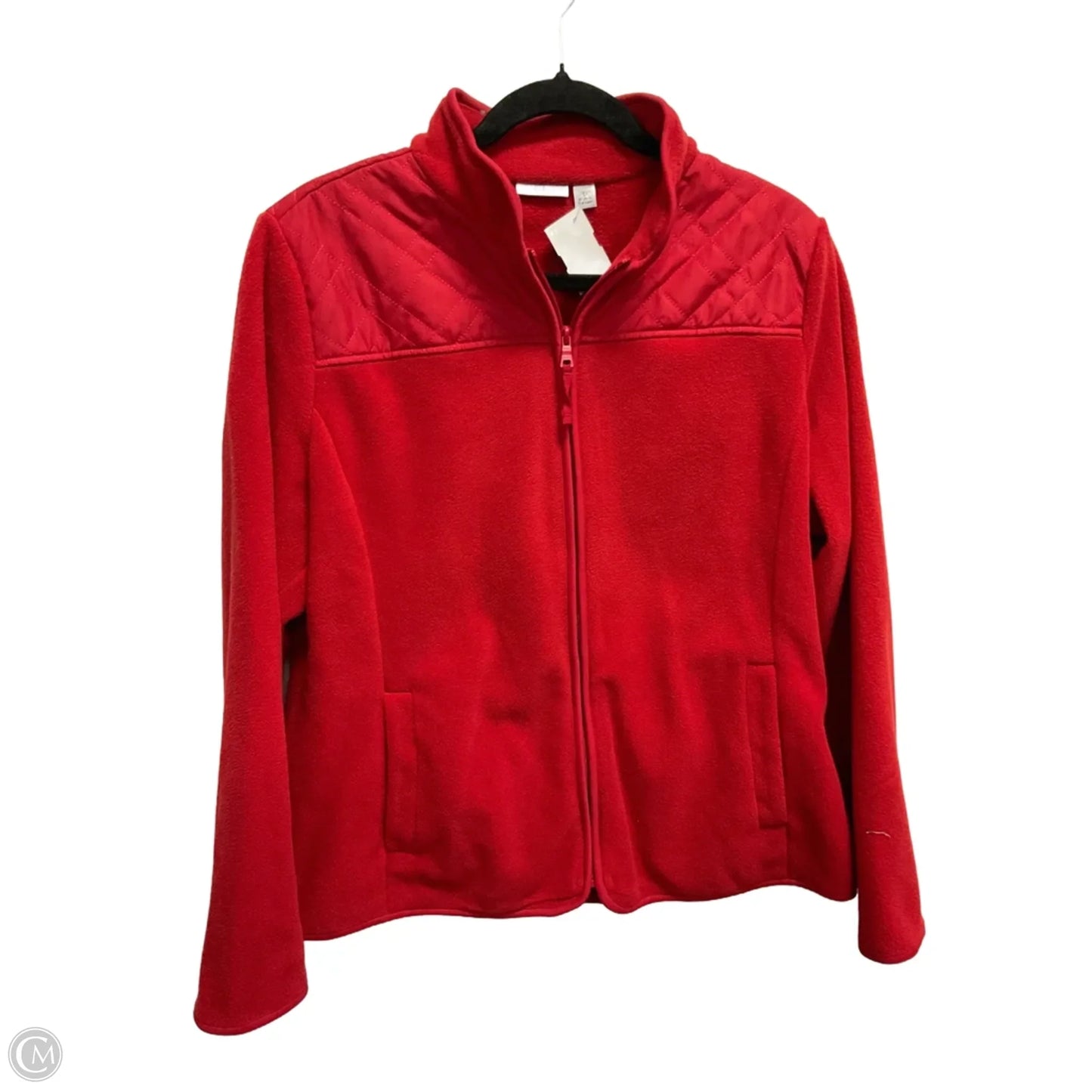 Jacket Fleece By Croft And Barrow In Red, Size: L