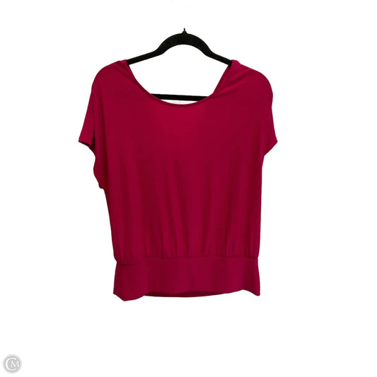 Top Short Sleeve By White House Black Market In Pink, Size: L