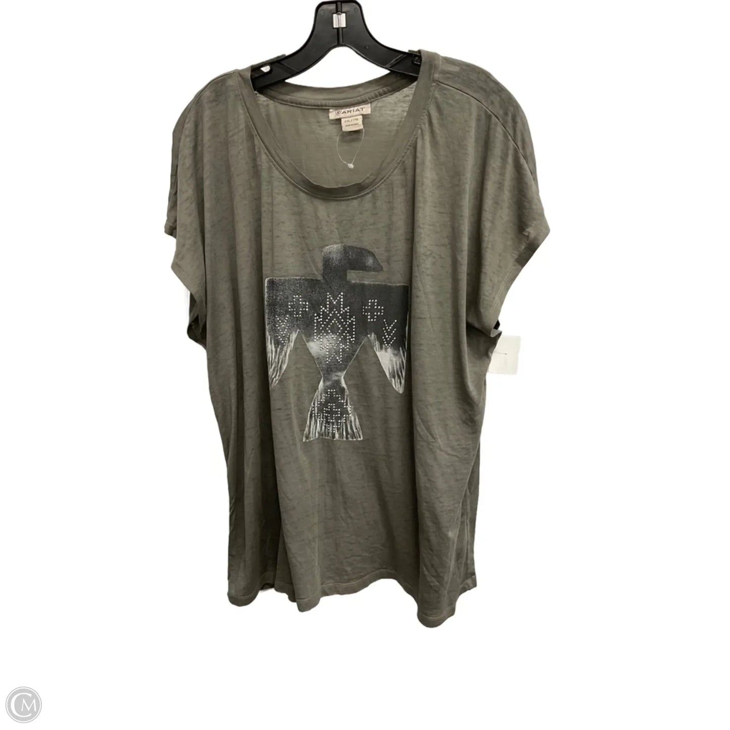 Top Short Sleeve Basic By Ariat In Grey, Size: Xxl