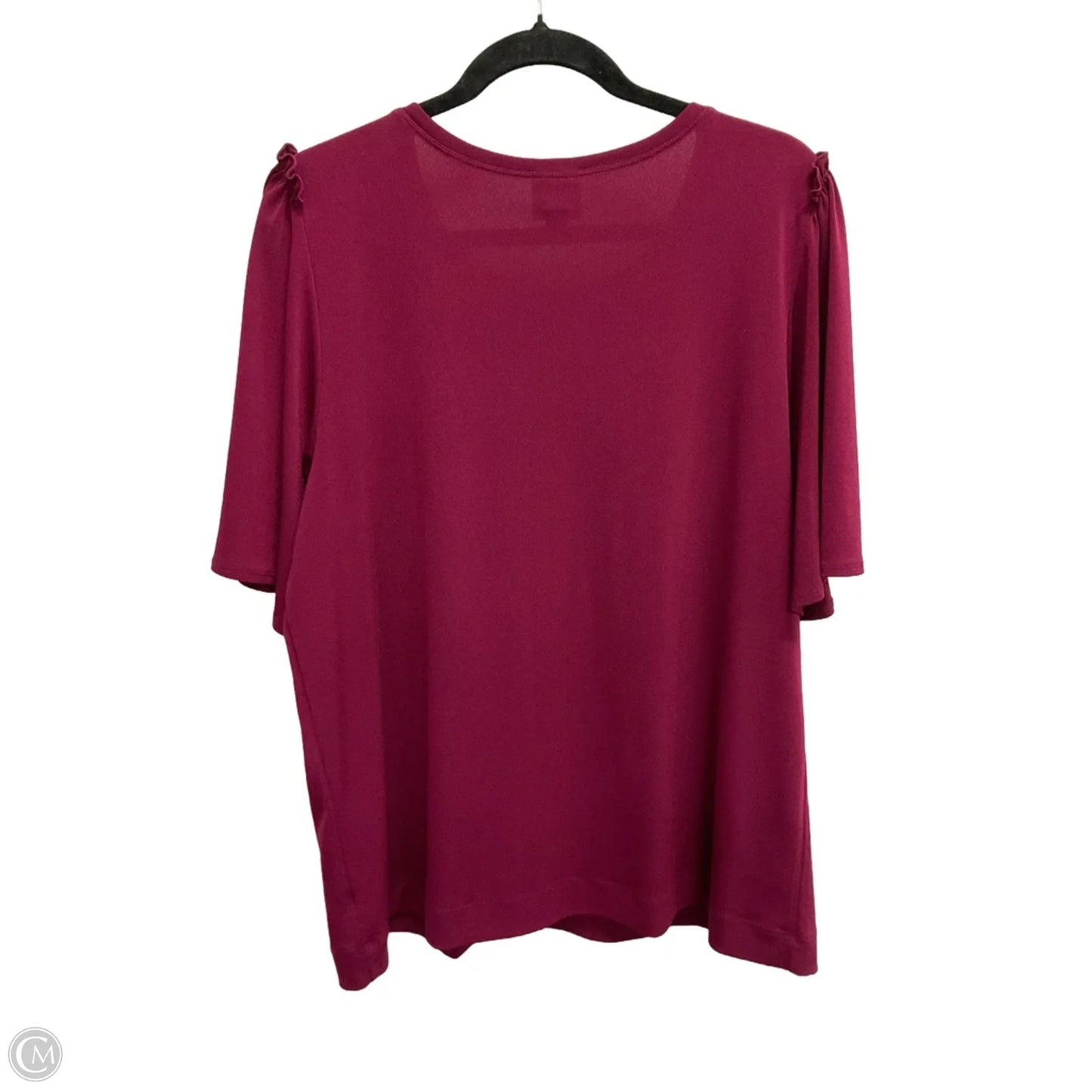 Top Short Sleeve By Worthington In Maroon, Size: Xl