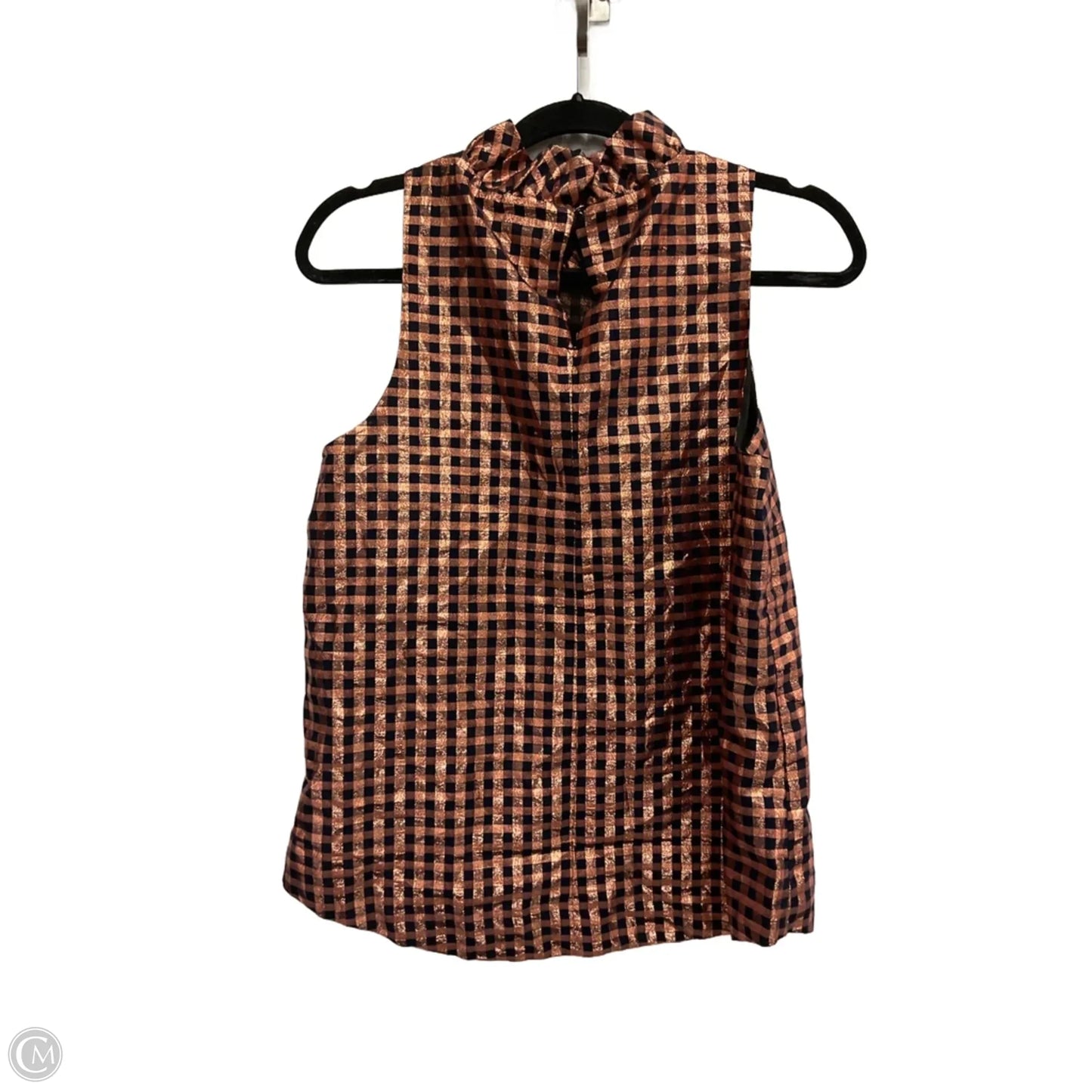 Top Sleeveless By J. Crew In Plaid Pattern, Size: S